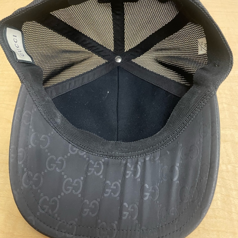 Gucci Black Mesh Baseball Cap - Picture 8 of 9